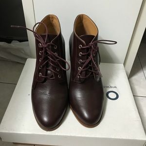 Laced up ankle boots